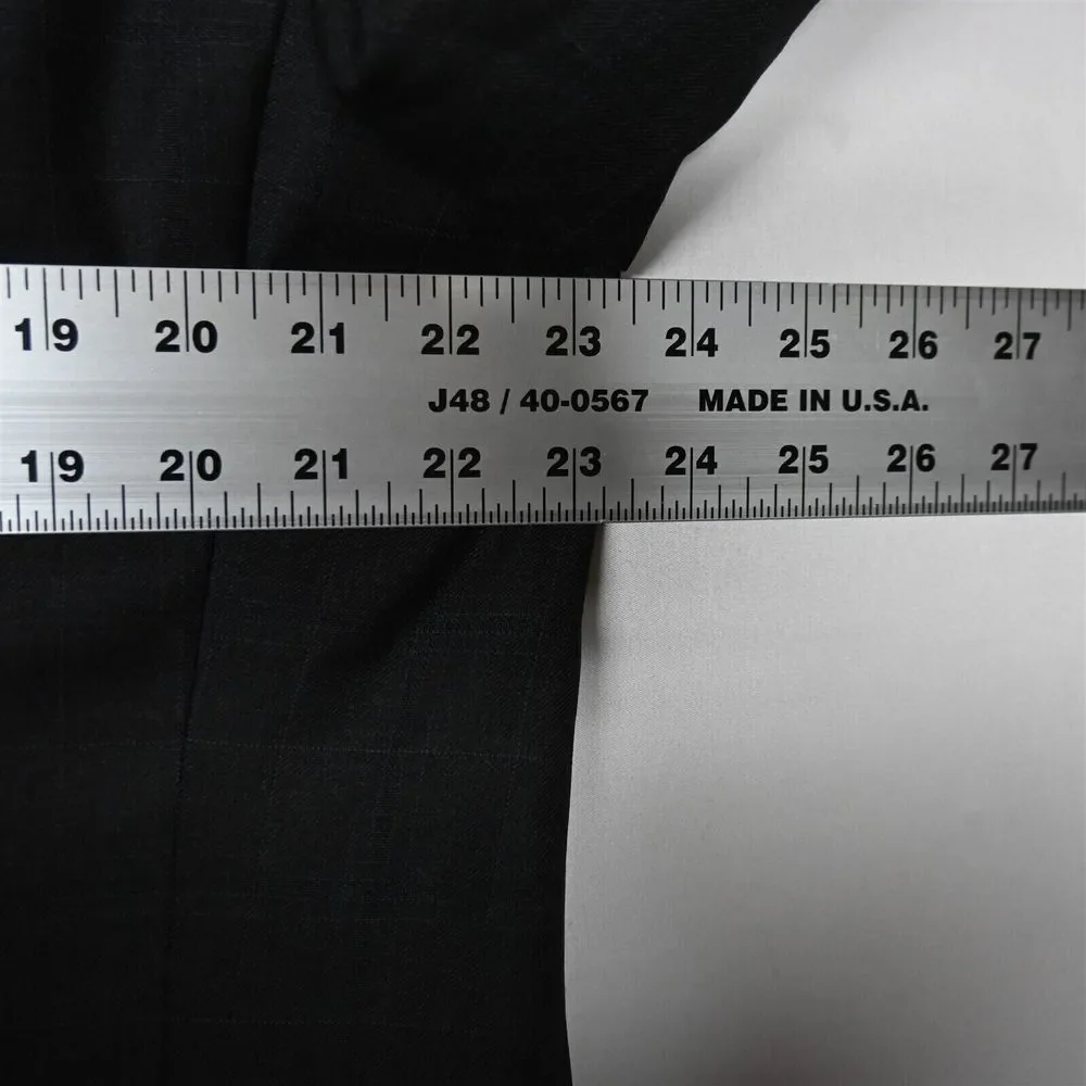 Luigi Bianchi Mantova 44L Gray Plaid 100%‎ Wool Mens Blazer Sport Coat Jacket